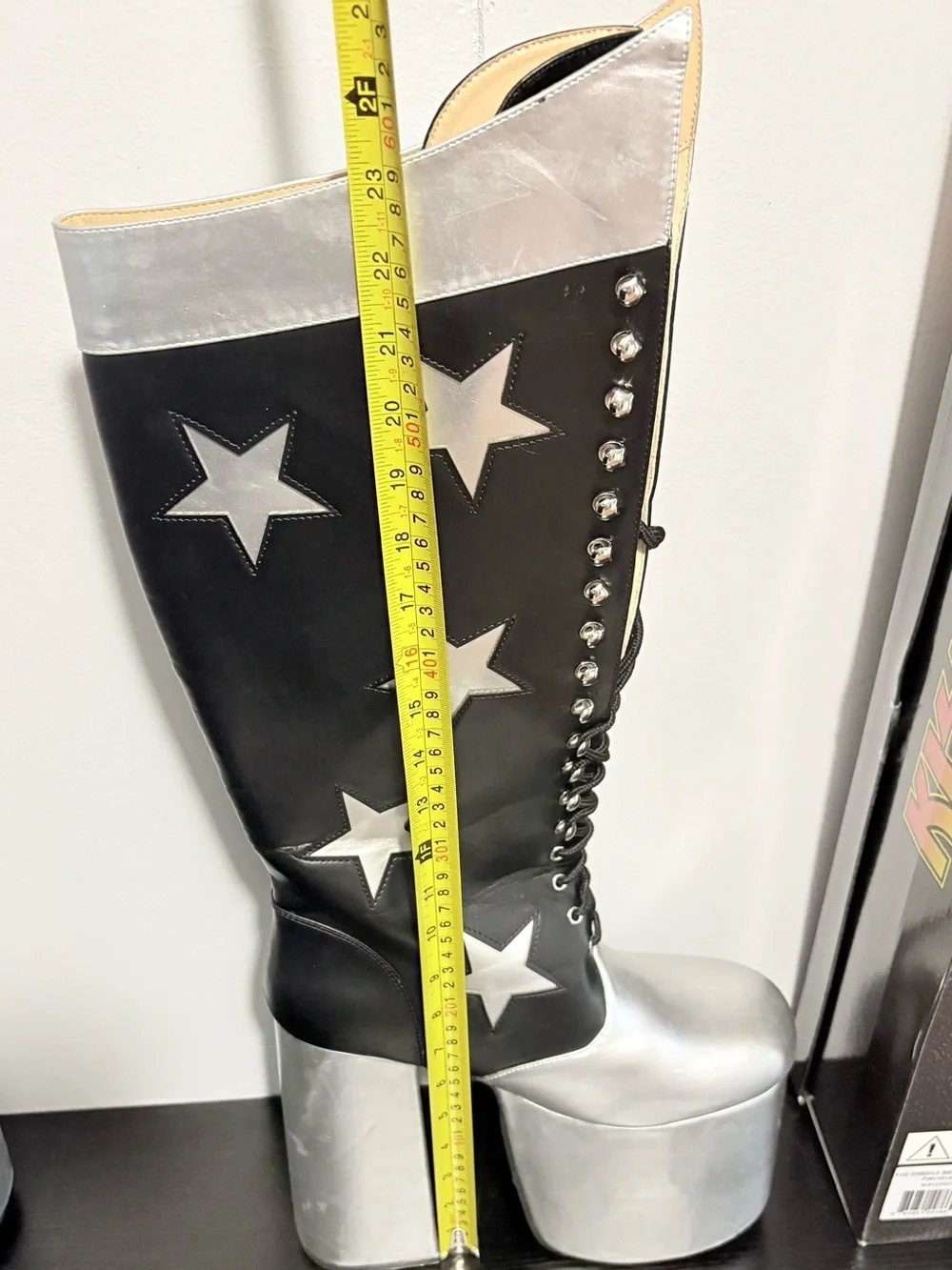 KISS Starchild Platform Boots Adult Size 12 Paul Stanley Costume w/ Box